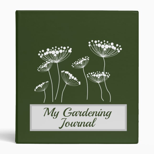 Gardening Journal with Wildflower Graphic Binder (Front)