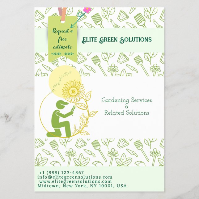 Gardening & Landscaping Solutions Business Card (Front)