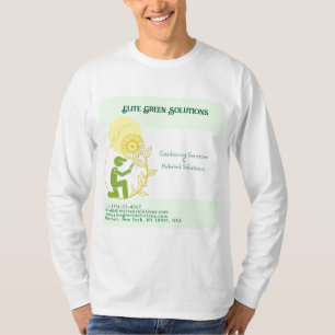 Gardening & Landscaping Solutions Business Card T-Shirt