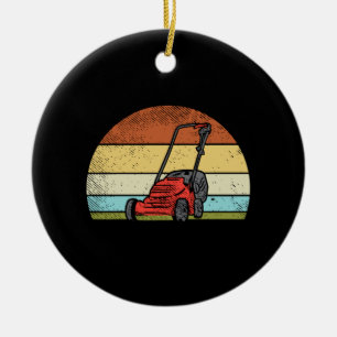 Gardening - Lawn Mower Ceramic Ornament
