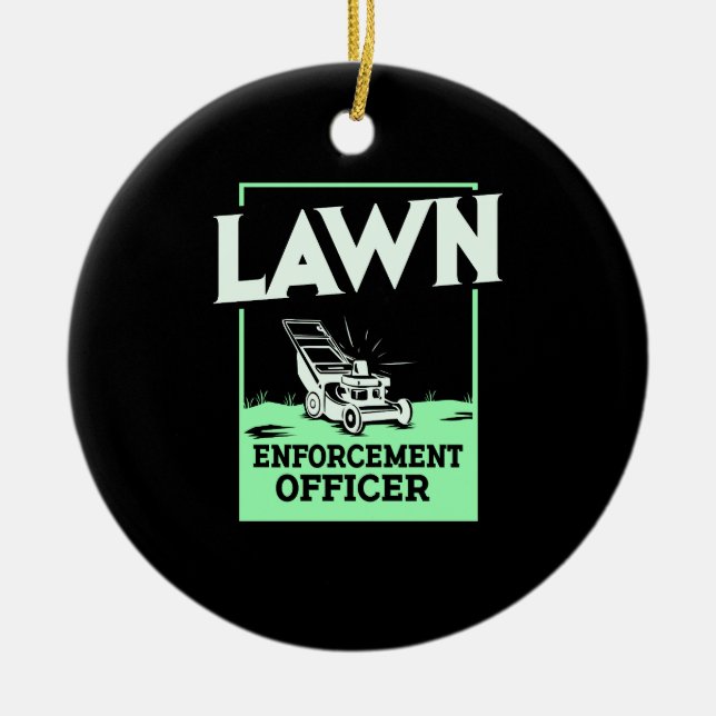 Gardening Lawn Mower Gift Ceramic Ornament (Front)