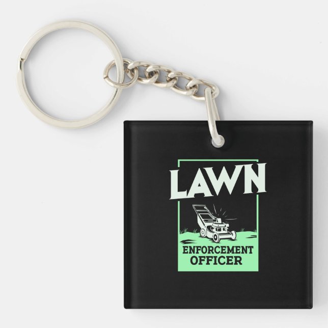 Gardening Lawn Mower Gift Keychain (Front)