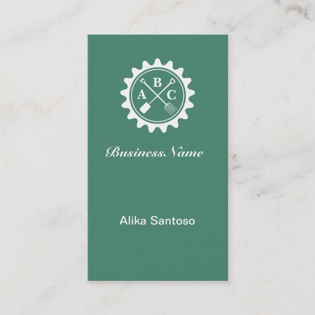 Gardening Logo 2 Business Card (Front)