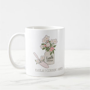 Gardening Mom Custom Kids Names Coffee Mug
