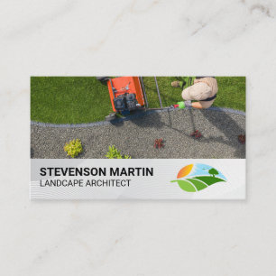 Gardening Mowing Lawn   Landscaping Logo Business Card