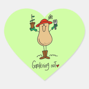 Gardening Nut T-shirts and Gifts Heart Sticker