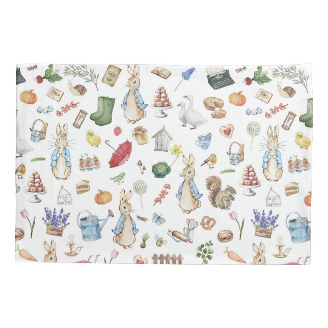Gardening Peter the Rabbit Pillowcase (Back)