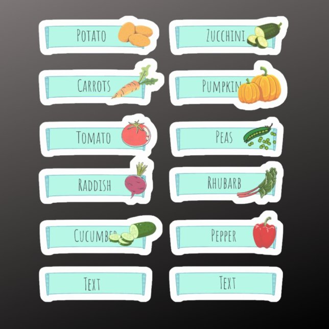 Gardening plant labels Custom-Cut Vinyl Sticker (Creator Uploaded)