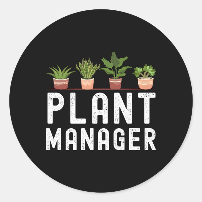 Gardening Plant Pots Plant Ager Gardeners Classic Round Sticker (Front)