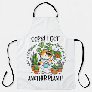 Gardening Planting Cat Oops I Got Another Plant Apron