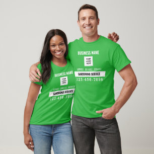 Gardening Service QR code Logo custom work T-Shirt
