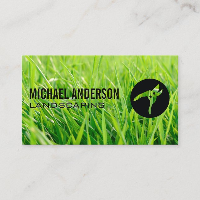 Gardening Shear | Grass Business Card (Front)
