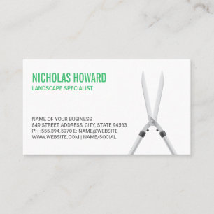 Gardening Shears Landscape Tools Business Card