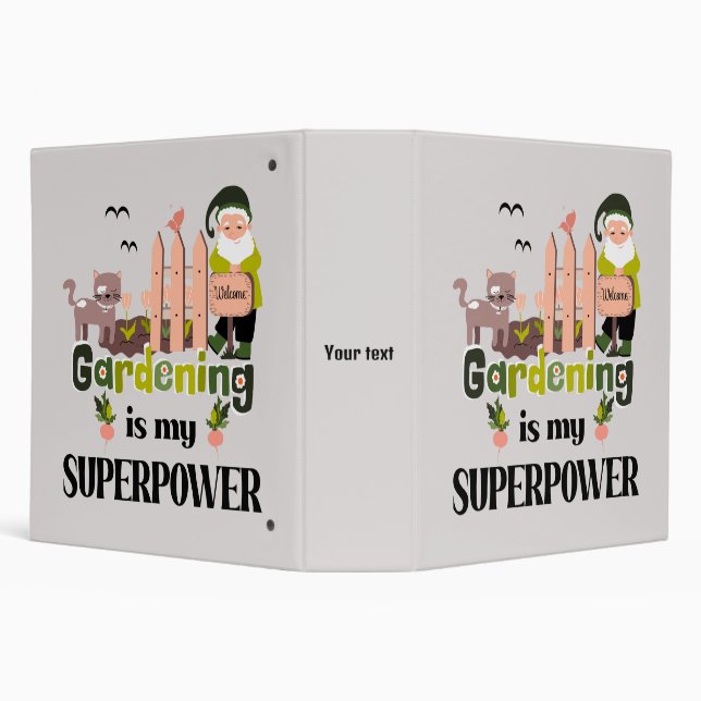 Gardening Superpower, Cute Gardener  Binder (Background)
