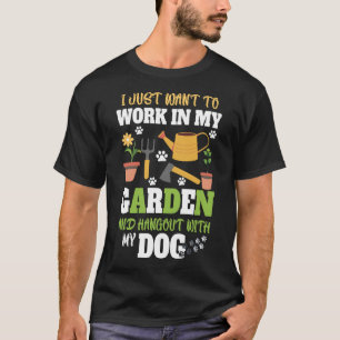 Gardening T-Shirt Dog Lover Gardener Garden Pet Gi