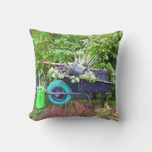 GARDENING THROW PILLOW