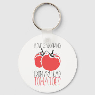 Gardening Tomatoes Gardener Gift Keychain