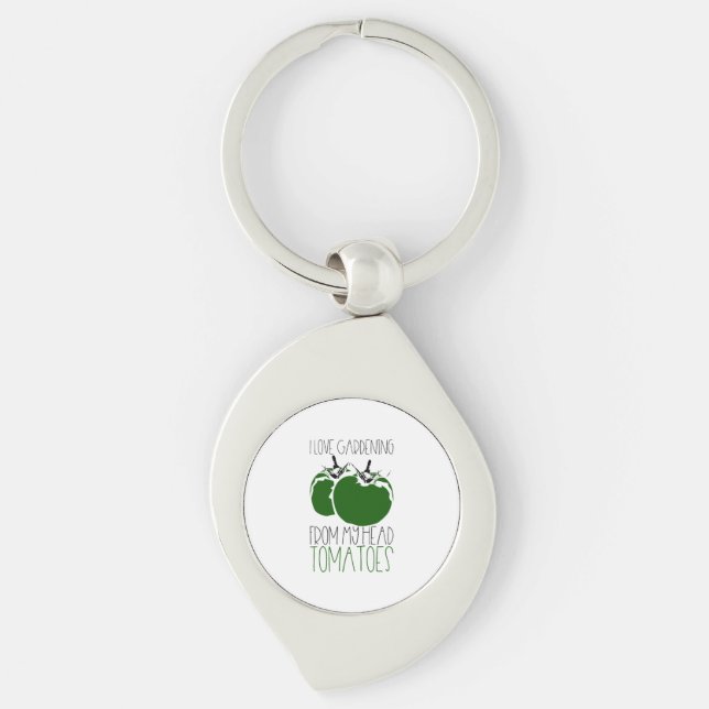 Gardening Tomatoes Keychain (Front)