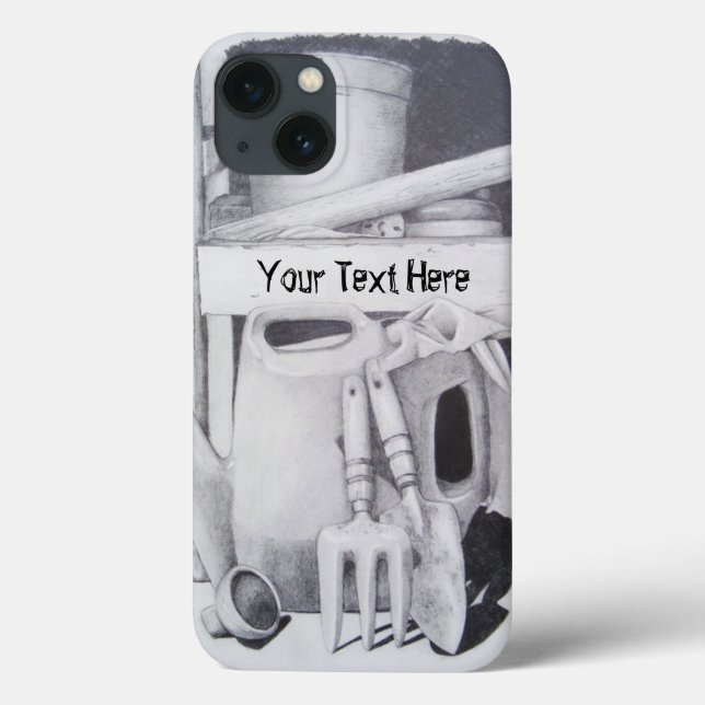 gardening tools and pots still life art gardeners Case-Mate iPhone case (Back)