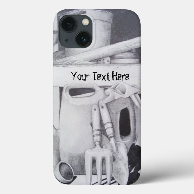 gardening tools and pots still life for gardeners Case-Mate iPhone case (Back)