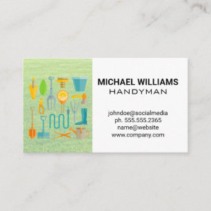 Gardening Tools Grass Business Card