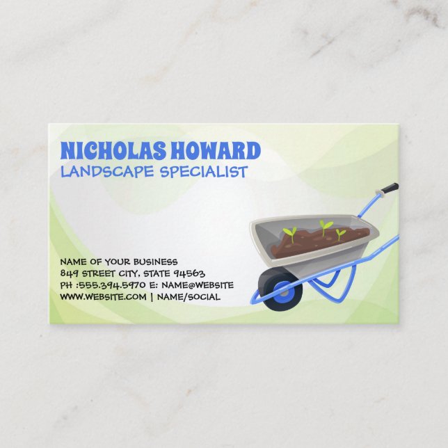 Gardening Tools | Landscaper Business Card (Front)