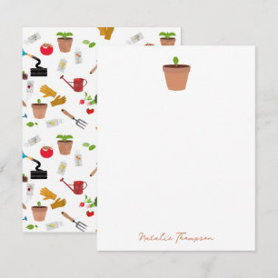 Gardening Tools Plants Gardener Nursery Pattern Card