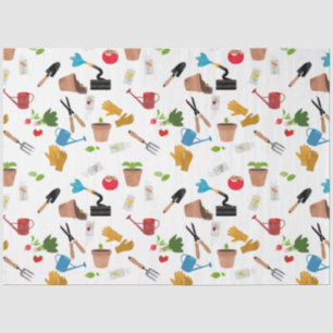Gardening Tools Plants Gardener Nursery Pattern Tissue Paper