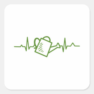 Gardening Watering Can Square Sticker