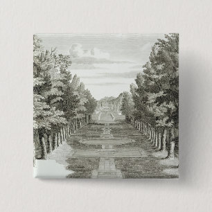 Gardens at Tshehar-Bagh, Isfahan, from' Voyages du 2 Inch Square Button