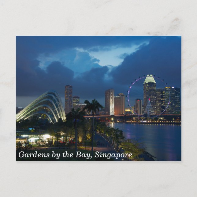 Gardens by the Bay and Singapore Flyer Postcard (Front)