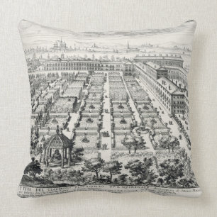 Gardens of the Quirinale, from 'Li Giardini di Rom Throw Pillow