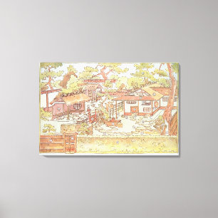 Gardens of Yuan Ming Yuan, Peking, 1783-86 (engrav Canvas Print