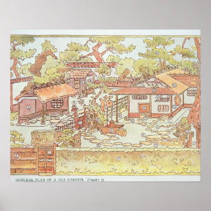 Gardens of Yuan Ming Yuan, Peking, 1783-86 (engrav Poster