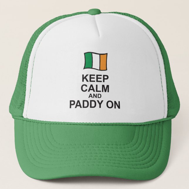 GARDER CALME et PADDDY sur le casquette Jour de la (Devant)