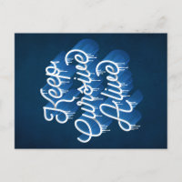 Garder Cursive en vie / Carte postale