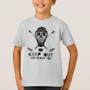 Garder hors Hockey Goalie Skull Youth T-shirt