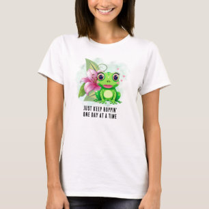 Garder la grenouille colorée de Hoppin' T-shirt ad