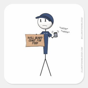 "Gardera la côte autocollant pour nourriture"