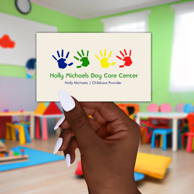 Garderie / Babysitter - empreintes Cartes de visit (Créateur téléchargé)