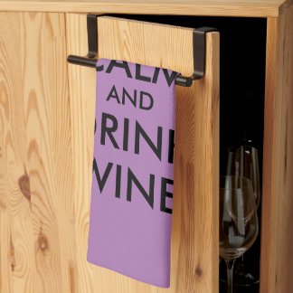 Gardez calme et boire du vin drôle de serviette de