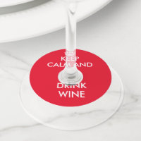 Gardez calme et buvez du vin amusant étiquettes de