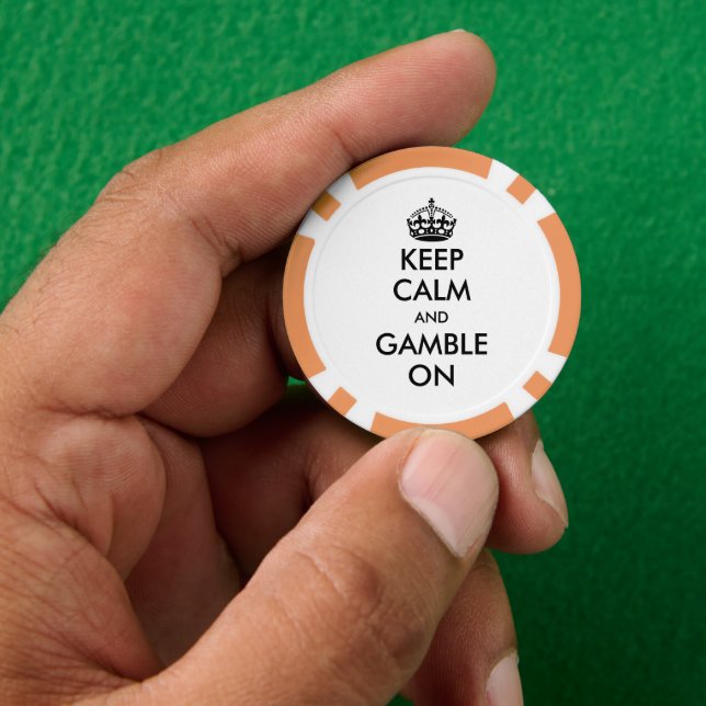 Gardez calme et parier sur les jetons de casino pe (main)