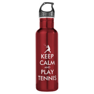 Gardez la bouteille d'eau de tennis de calme et de