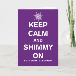 Gardez la carte d'anniversaire de calme et de