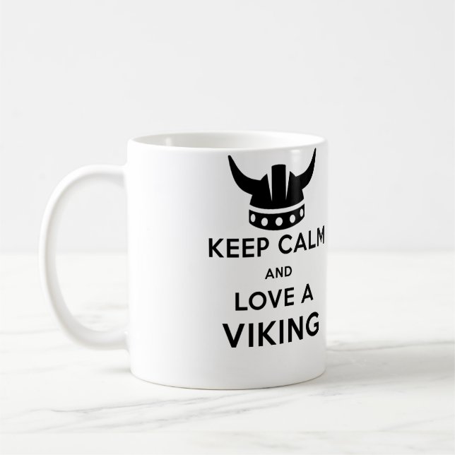Gardez le calme et aimez une tasse de Viking - (Gauche)