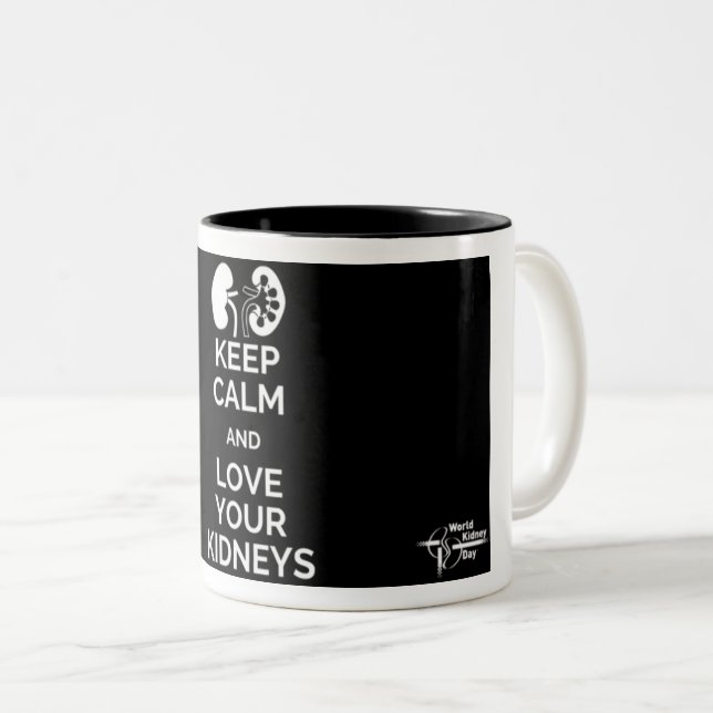 Gardez le calme et aimez votre tasse de reins (Devant droit)