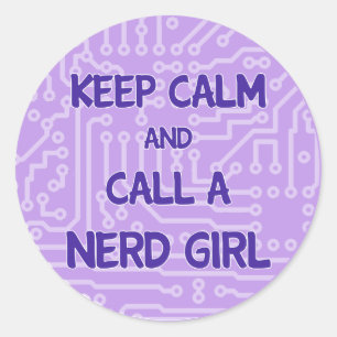 Gardez le calme et appelez un autocollant nerd de