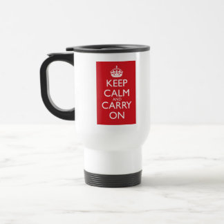 Gardez le calme et continuez la tasse de voyage
