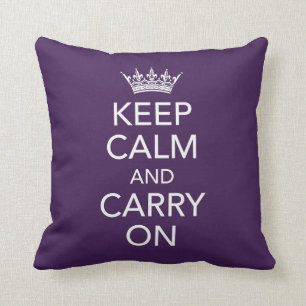 Gardez le calme et continuez le coussin